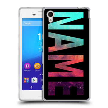 Пластиковый чехол на Sony Xperia M4 Aqua с принтом NAME