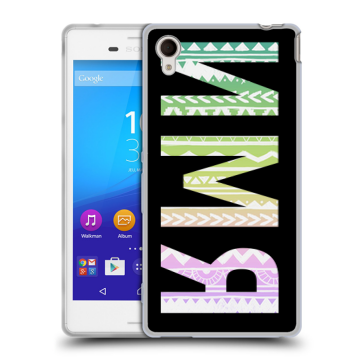 Пластиковый чехол на Sony Xperia M4 Aqua с принтом ИМЯ