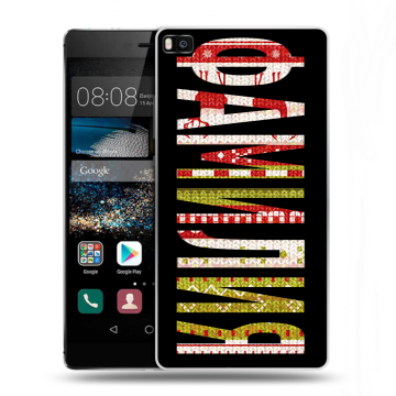 Пластиковый чехол на Huawei P8 с принтом ФАМИЛИЯ