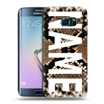 Силиконовый чехол на Samsung Galaxy S6 Edge с принтом NAME