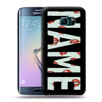 Силиконовый чехол на Samsung Galaxy S6 Edge с принтом NAME