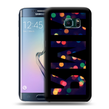 Силиконовый чехол на Samsung Galaxy S6 Edge с принтом ИМЯ