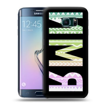 Силиконовый чехол на Samsung Galaxy S6 Edge с принтом ИМЯ