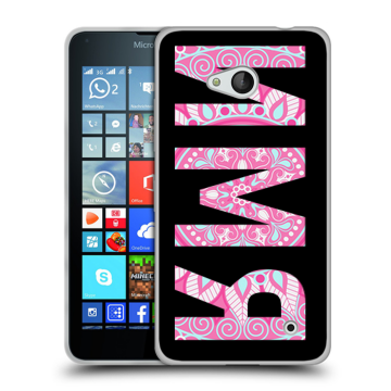 Пластиковый чехол на Microsoft Lumia 640 с принтом ИМЯ