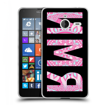 Пластиковый чехол на Microsoft Lumia 640 XL с принтом ИМЯ