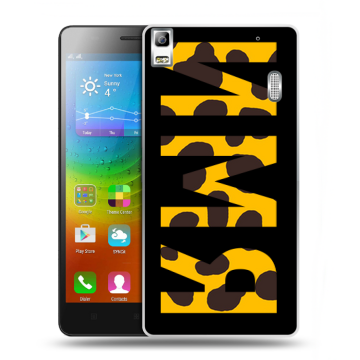 Силиконовый чехол на Lenovo A7000 с принтом ИМЯ