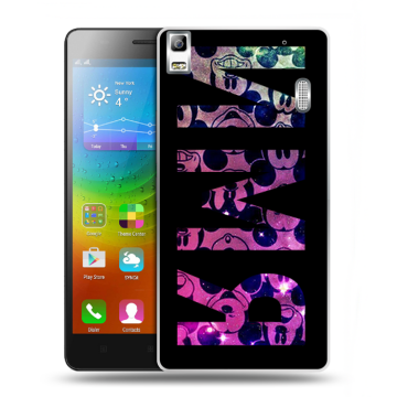 Силиконовый чехол на Lenovo A7000 с принтом ИМЯ