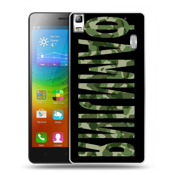 Силиконовый чехол на Lenovo A7000 с принтом ФАМИЛИЯ