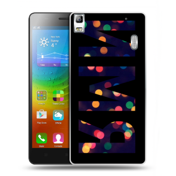 Силиконовый чехол на Lenovo A7000 с принтом ИМЯ