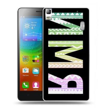 Силиконовый чехол на Lenovo A7000 с принтом ИМЯ