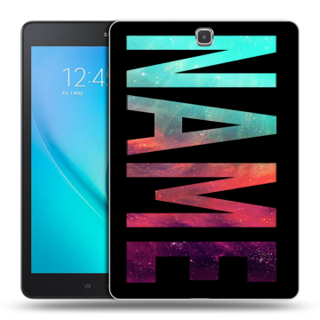 Силиконовый чехол на Samsung Galaxy Tab A 9.7 с принтом NAME