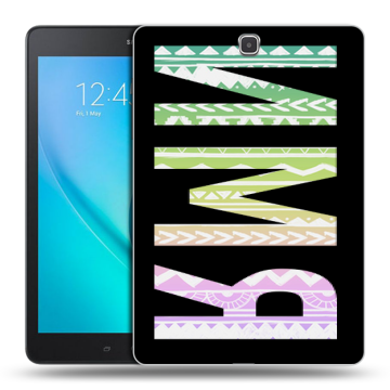 Силиконовый чехол на Samsung Galaxy Tab A 9.7 с принтом ИМЯ