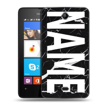 Силиконовый чехол на Microsoft Lumia 430 Dual SIM с принтом NAME