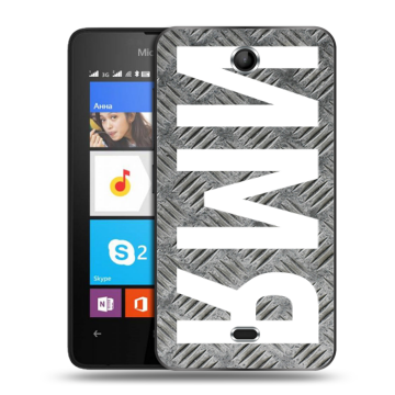 Силиконовый чехол на Microsoft Lumia 430 Dual SIM с принтом ИМЯ