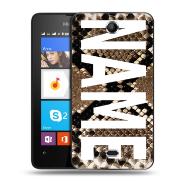 Силиконовый чехол на Microsoft Lumia 430 Dual SIM с принтом NAME