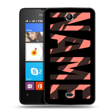 Силиконовый чехол на Microsoft Lumia 430 Dual SIM с принтом NAME