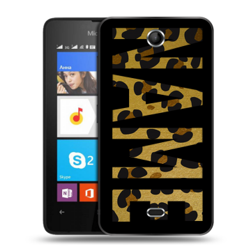 Силиконовый чехол на Microsoft Lumia 430 Dual SIM с принтом NAME