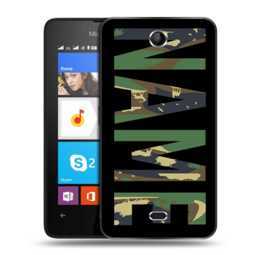 Силиконовый чехол на Microsoft Lumia 430 Dual SIM с принтом NAME