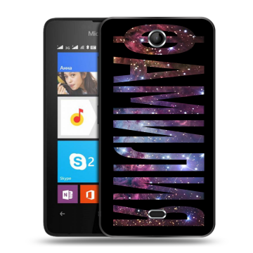 Силиконовый чехол на Microsoft Lumia 430 Dual SIM с принтом ФАМИЛИЯ