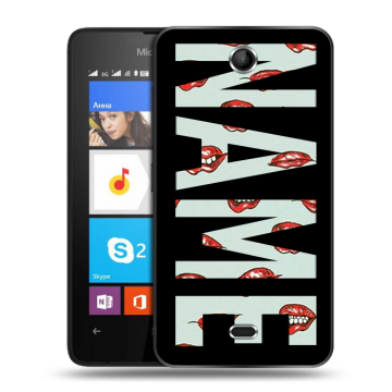 Силиконовый чехол на Microsoft Lumia 430 Dual SIM с принтом NAME