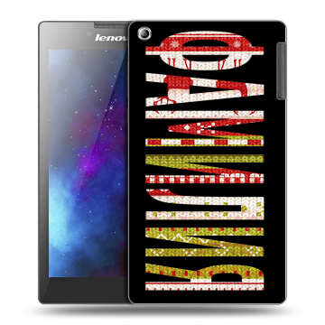 Силиконовый чехол на Lenovo Tab 2 A7-30 с принтом ФАМИЛИЯ