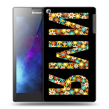 Силиконовый чехол на Lenovo Tab 2 A7-30 с принтом ИМЯ