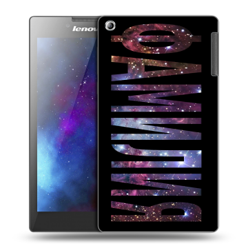 Силиконовый чехол на Lenovo Tab 2 A7-30 с принтом ФАМИЛИЯ