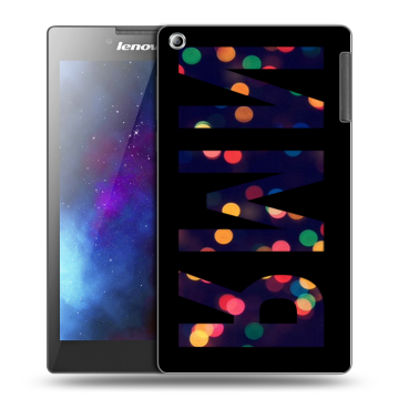 Силиконовый чехол на Lenovo Tab 2 A7-30 с принтом ИМЯ