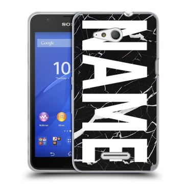 Силиконовый чехол на Sony Xperia E4g с принтом NAME