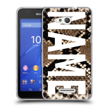 Силиконовый чехол на Sony Xperia E4g с принтом NAME