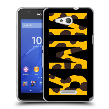 Силиконовый чехол на Sony Xperia E4g с принтом ИМЯ