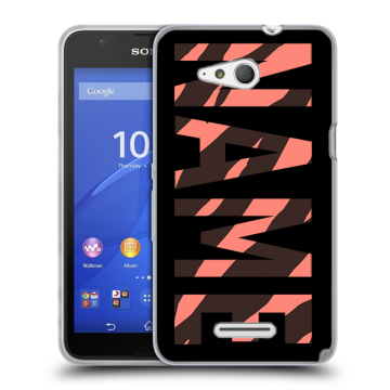 Силиконовый чехол на Sony Xperia E4g с принтом NAME