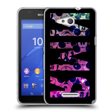 Силиконовый чехол на Sony Xperia E4g с принтом ИМЯ