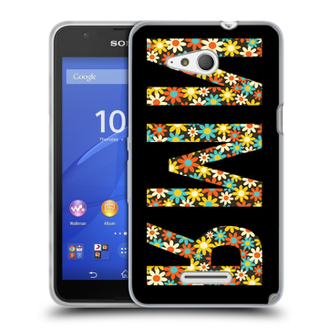 Силиконовый чехол на Sony Xperia E4g с принтом ИМЯ