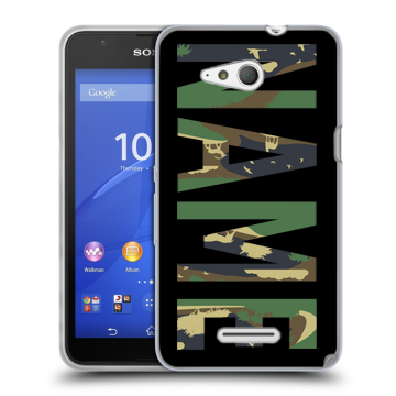 Силиконовый чехол на Sony Xperia E4g с принтом NAME