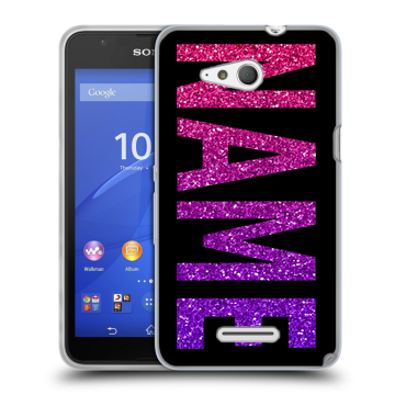 Силиконовый чехол на Sony Xperia E4g с принтом NAME