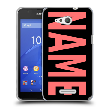 Силиконовый чехол на Sony Xperia E4g с принтом NAME