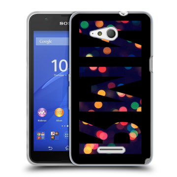 Силиконовый чехол на Sony Xperia E4g с принтом ИМЯ