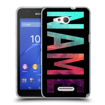 Силиконовый чехол на Sony Xperia E4g с принтом NAME