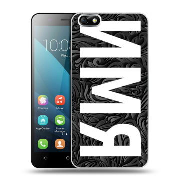 Силиконовый чехол на Huawei Honor 4X с принтом ИМЯ