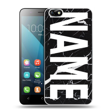 Силиконовый чехол на Huawei Honor 4X с принтом NAME