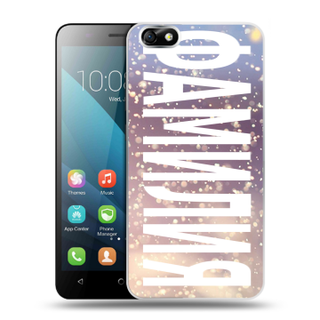 Силиконовый чехол на Huawei Honor 4X с принтом ФАМИЛИЯ