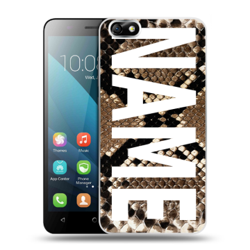 Силиконовый чехол на Huawei Honor 4X с принтом NAME
