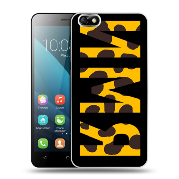 Силиконовый чехол на Huawei Honor 4X с принтом ИМЯ