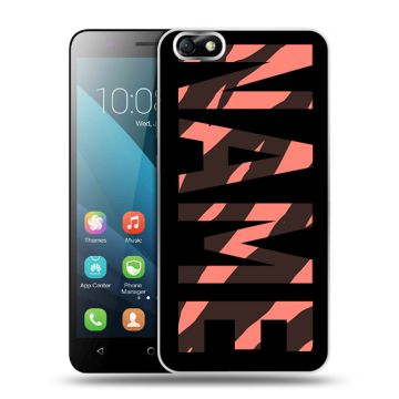 Силиконовый чехол на Huawei Honor 4X с принтом NAME