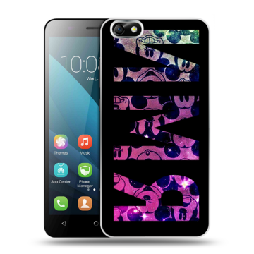 Силиконовый чехол на Huawei Honor 4X с принтом ИМЯ