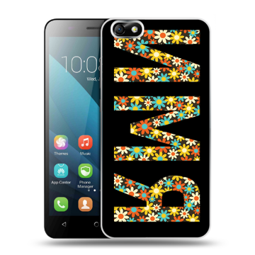 Силиконовый чехол на Huawei Honor 4X с принтом ИМЯ