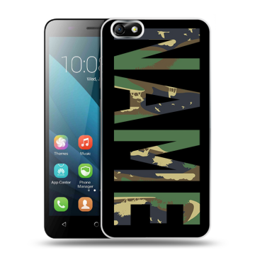 Силиконовый чехол на Huawei Honor 4X с принтом NAME