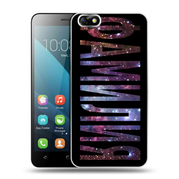 Силиконовый чехол на Huawei Honor 4X с принтом ФАМИЛИЯ