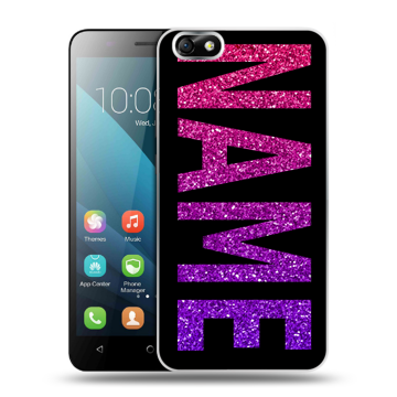 Силиконовый чехол на Huawei Honor 4X с принтом NAME